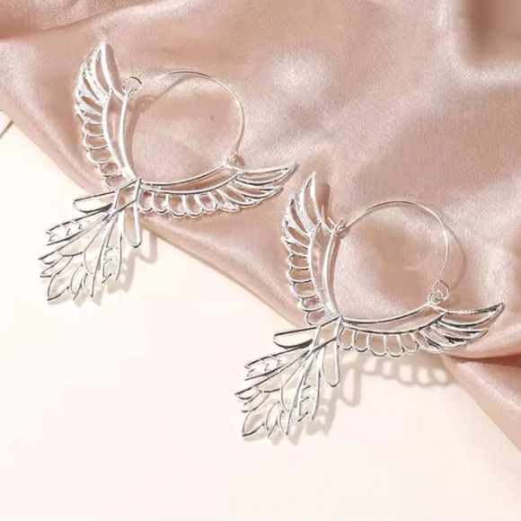 Free people Thunder FreeBird Silver Earrings - Picture 1 of 7
